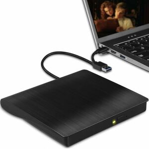 ROOFULL 【2024年 ブルーレイドライブ 外付け 4K 3D USB3.0&Type-C両用 blu-ray CD/VCD/DVD/BD WIN7-11/MAC対応 ノートパソコン対応