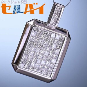 本物 新品仕上品 ゆきざき 極希少 3.04ct ミステリーセット ダイヤモンド K18WG ラージ ホロスコープ ペンダント トップ ネックレス ヘッド