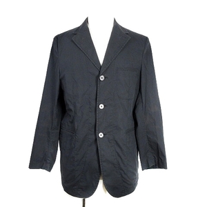 バーバリー ロンドン BURBERRY LONDON テーラードジャケット 長袖 シングル コットン 3ボタン 薄手 S 黒 ブラック アウター /TAY メンズ
