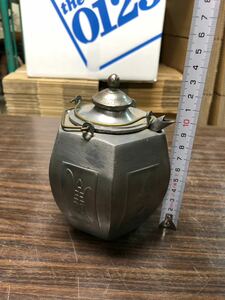 西kt410 酒燗器 茶道具 六角 酒器 ちろり 錫製 水注 亀蓋 熱燗 中国