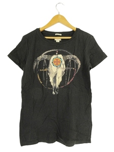 デニム&サプライ ラルフローレン DENIM & SUPPLY RALPH LAUREN Tシャツ 丸首 半袖 プリント ブラック 黒 sizeXXS QQQ メンズ