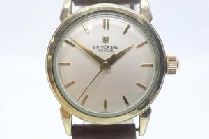 【ト足】 UNIVERSAL GENEVE ユニバーサルジュネーブ　ゴールド 手巻き メンズ腕時計 動作確認済み CE783CAA49