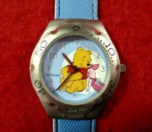 DN27）★完動腕時計★ディズニー★Disney Winnie-the-Pooh　くまのプーさん★ブルー