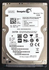 SEAGATE ST320LT020 [320GB 5,400rpm 2.5インチ 7mm SATA HDD 2012年製 使用時間 866H (Cristal DiscInfo 正常) (T08-5
