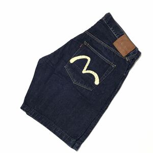 【エヴィス】本物 EVISU ジーンズ ハーフパンツ カモメペイント パンツ ズボン ボトムス サイズ38×32 コットン100% 男性用 メンズ 日本製