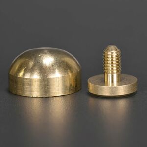 底鋲 クラフトパーツ ドーム型 真鍮 [ 10mm ] ハンドクラフト 真鍮パーツ フット レザークラフト資材