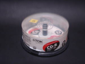 25.TDK データ用CD-R 700MB　32倍速　インクジェットプリンタ対応 4枚 スピンドルケース入り 未使用品×4枚　　★I2