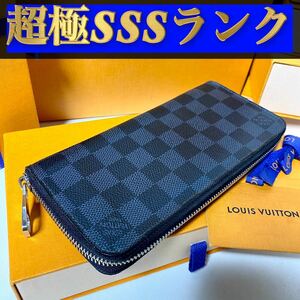 973【超極ＳＳＳランク】★最新★ルイヴィトン★ジップ 長財布 ヴェルティカル ダミエ コバルト★正規品★