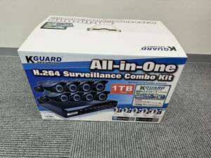 KGUARD 防犯カメラ　1TB HDD内蔵　8チャンネル、カメラ8台　H.264 Surveillance Combo Kit