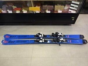 ◆SALOMON サロモン S MAX SX スキー板 スキーボード 白黒 155cm ビンディング付き 中古 現状◆6943