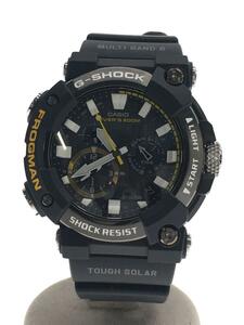 CASIO◆ソーラー腕時計_G-SHOCK/アナログ/ラバー/BLK/BLK/SS/GWF-A1000-1AJF