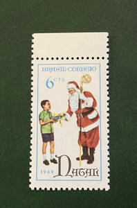 【外国切手】1968年　サンタクロース　クリスマス　単片　未使用♪