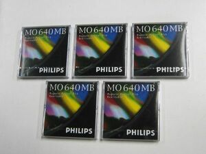Philips MOディスク 640MB 5枚 未開封