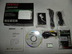 【★PENTAX ペンタックス optio V20 ▲取説・ケーブル・元箱・充電器・充電池等付属品のみ★】