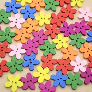 レディース アクセサリー カフス ウッド製 花型ボタン 50個セット 手芸用品 衣料品装飾 編み物用品