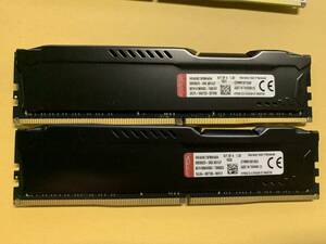 C９★中古品 BIOS確認 デスクトップPC用 メモリー Kingston HX424C15FBK4/64 [DDR4 PC4-19200 16GBx1枚]★