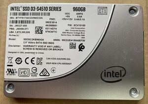 【使用時間32994時間】intel 960GB S4510 series SSDSC2KB960G8 2.5 SATA SSD⑩