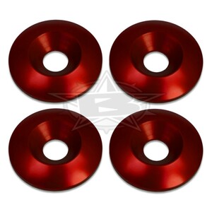 《04-04-019》Blowsion 8mm Billet Conical Washers Red コニカルワッシャ レッド