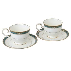 Noritake ノリタケ カップ&ソーサー 2客セット ESSEX COURT エセックスコート Bone China #4727 NT ABランク