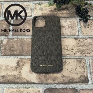 MICHAEL KORS マイケルコース iPhone13 ハードケース シグネチャー ブラウン スマホカバー 新品未使用品 プレゼント ギフト