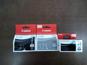 Canon　純正インクカートリッジ　BCI-321BK（ブラック）、GY（グレー）、320PGBK2個パック（ブラック）