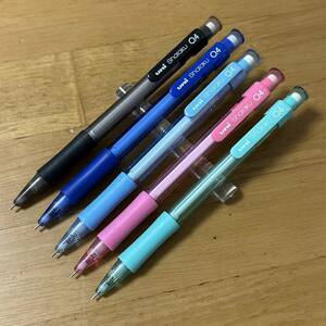 新品 廃盤 MITSUBISHI 三菱鉛筆 uni ユニ SHARAKU シャ楽 0.4mm シャーペン M4-104 5本セット 昭和レトロ