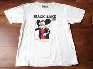 【BLACK JAKS ブラックジャックス】パロディTシャツ☆メンズsize(L)MADE IN JAPAN
