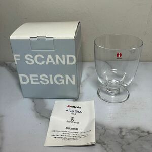 ロ2404-3102 iittala クリアグラス 脚付きグラス 元箱あり 口径約85mm 高さ約114mm 未使用品 60サイズ梱包予定