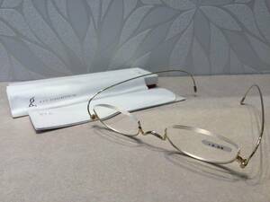【新品】Paper glass ペーパーグラス 老眼鏡 アンダーリム +2.50 ゴールドカラー☆未使用