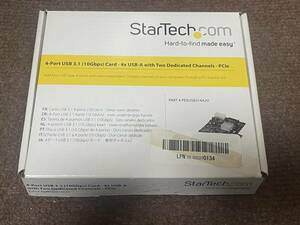 StarTech.com 4ポート USB3.0 USB3.1 Gen2 10Gbps 増設 PCIeカード x4スロット PEXUSB314A2V ASM1142