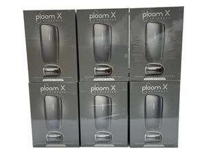 θ【シュリンク付き/新品未開封】6点セット ploom X プルームエックス スターターキット シルバー 電子タバコ 完品 θ-643D