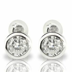 ピアス 18金 メンズ 鑑定書付 ダイヤモンド SIクラス 一粒 大粒 0.60ct ホワイトゴールドk18 18k スタッド 天然石ダイヤ 男性用 宝石