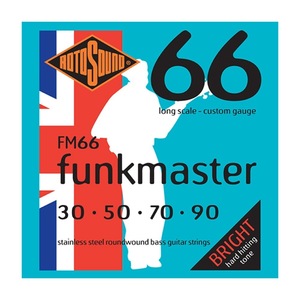 ロトサウンド ベース弦 1セット FM66 Funkmaster 66 Custom 30-90 LONG SCALE エレキベース弦 ROTOSOUND