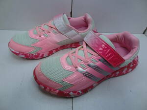 全国送料無料 アディダス adidas ファイト FAITO 子供靴キッズ女の子 ピンク色 メッシュ スニーカーシューズ 23.5cm