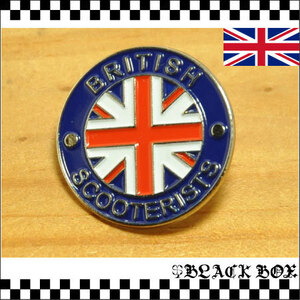 英国 インポート Pins Badge ピンズ ピンバッジ 画鋲 BRITISH SCOOTERISTS ブリティッシュ スクーター MODS モッズ バイク イギリス UK 433