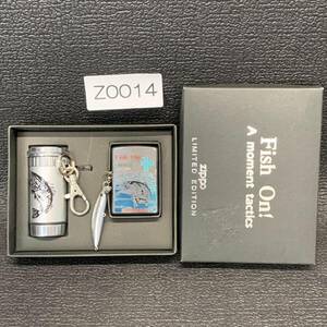 1000円スタート ZIPPO 未使用 フィッシュ オン バスルアー フィッシング 釣り アウトドア 化粧箱有り ジッポ シルバー コーティング Z0014