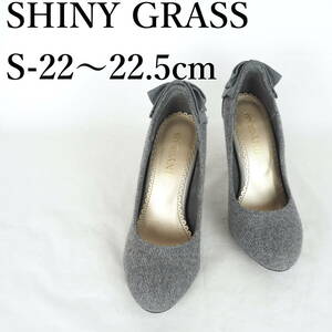 MK2197*SHINY GRASS*シャイニーグラス*レディースパンプス*S-22〜22.5cm*グレー