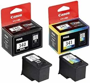 【純正品】CANON FINEカートリッジ BC-340XL(大容量ブラック) + BC-341XL(大容量3色カラー)セット　未使用　送料込み３０００円