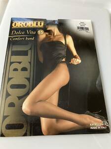 【送料無料】OROBLU dolce vita 15 comfort band L EU 42-44 BLACK panty stocking オロブル パンティストッキング パンスト 黒 ブラック