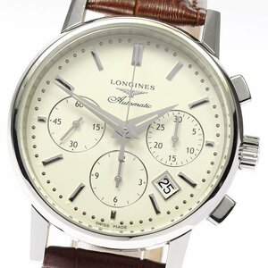 訳あり ロンジン LONGINES L2.733.4 コラムホイール クロノグラフ 自動巻き メンズ 保証書付き_743154【ev15】