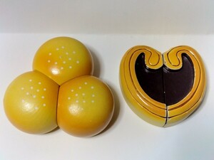 マザーガーデン 木製玩具　パン　お菓子　三色あん　クッキー　食べ物　マグネット仕様　2個セット　おままごと