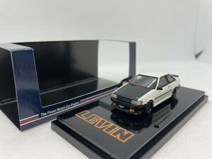 ホビージャパン 1/64 トヨタ カローラ TOYOTA COROLLA LEVIN AE86 2 DOOR Carbon Bonnet White/Black J04-R-453