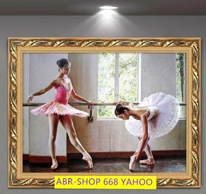[エスペランザストア]油彩 　人物画　廊下壁画　バレエを踊る女の子 　応接間掛画 玄関飾り 装飾画