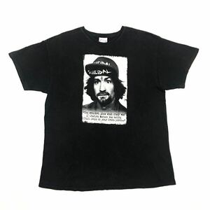 Suicidal tendencies/Charles manson/Print Short Sleeve Tee/XLarge/スーサイダルテンデンシーズ/チャールズ・マンソン/半袖ロックTシャツ