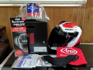 Arai アライ　RX−7X DOCATI ドゥカティ CORSE V5　LLサイズ　スモークシールド.ピンロック付き　送料込