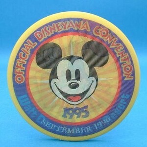 ★新品同様★　ディズニー　1995年ディズニアナ・コンベンション　ミッキー＆ドナルド　缶バッジ