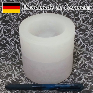 ■Handmade in Germany大きな 円柱形キャンドル ドイツ製ハンドメイド ラベンダー 直径：約9.8cm 高さ：約9.5cmインテリア　防災対策;