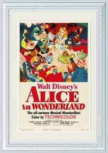【ビンテージ】『不思議の国のアリス』1950年代 ポスター A2サイズ ◆ ディズニー レトロ アンティーク 広告 ライフマガジン