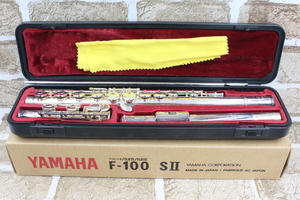 【ト長】1円スタート YAMAHA ヤマハ F-100 SⅡ フルート 管楽器 楽器 吹奏楽 ハードケース 箱付き アンティーク IA000IOE56