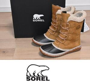 【送料無料】新品 SOREL アウトアンドアバウトプラストール スノーブーツ 23cm 防寒 ソレル NL3146 ★